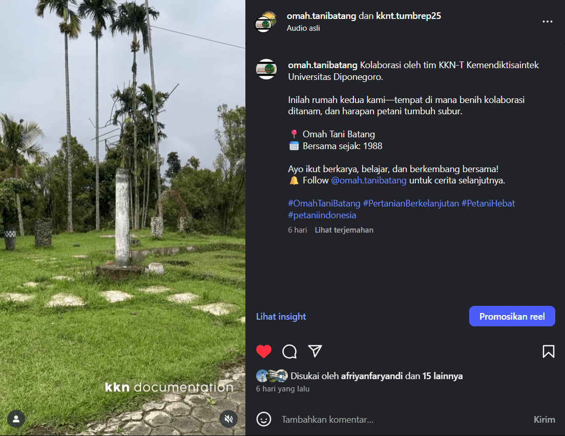 Mahasiswa KKN UNDIP Gelar Pelatihan Konten Kreatif Media Sosial kepada Kelompok Omah Tani