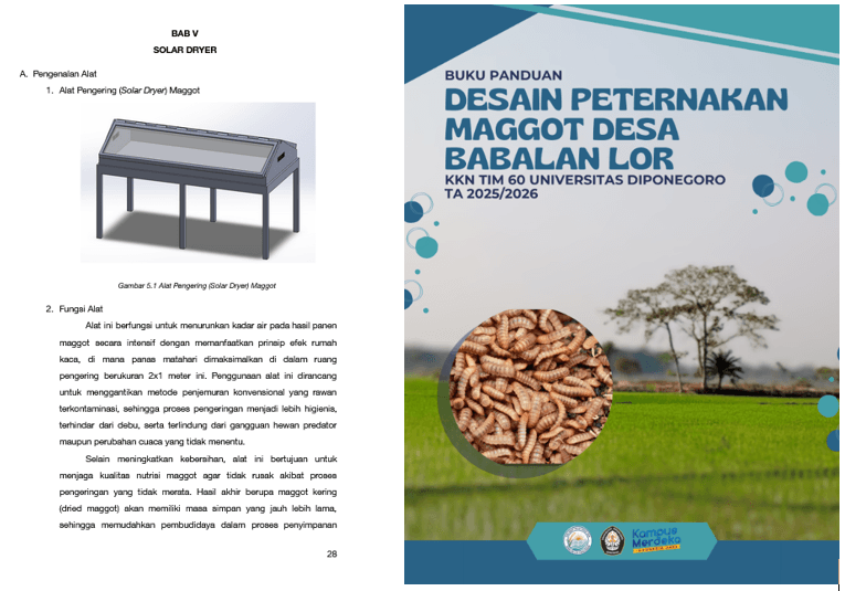 Mahasiswa KKN UNDIP Rancang Alat Pengering Maggot Tenaga Surya sebagai Bagian dari Perencanaan Program BUMDes di Desa Babalan Lor